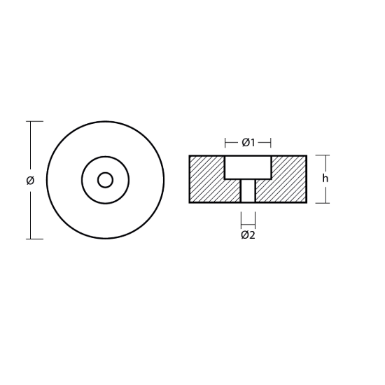 Disc anode for Stern 100*40mm