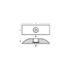 Plate for Stern CAP series 230x80h40 1hole