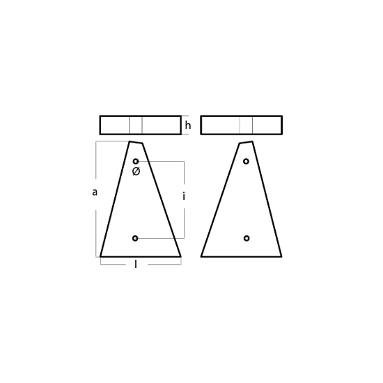 Triangle plates/ Piastra triangolare