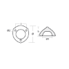 Compatible Max Prop - 3 holes propeller anode Ø65 ext, Ø 38 int.