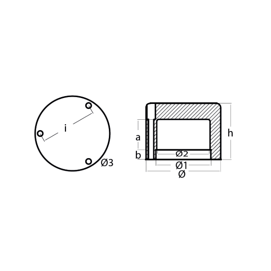 VLT series - prop anode Ø140 H.105