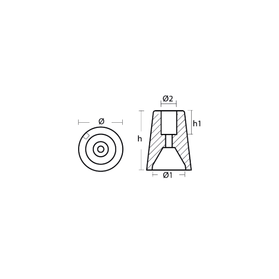 Ferretti propeller anodefor shaft  Ø45