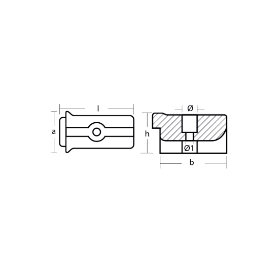 Volvo Penta small anode plates for folding propeller - Piastrina per elica abbattibile Volvo Penta