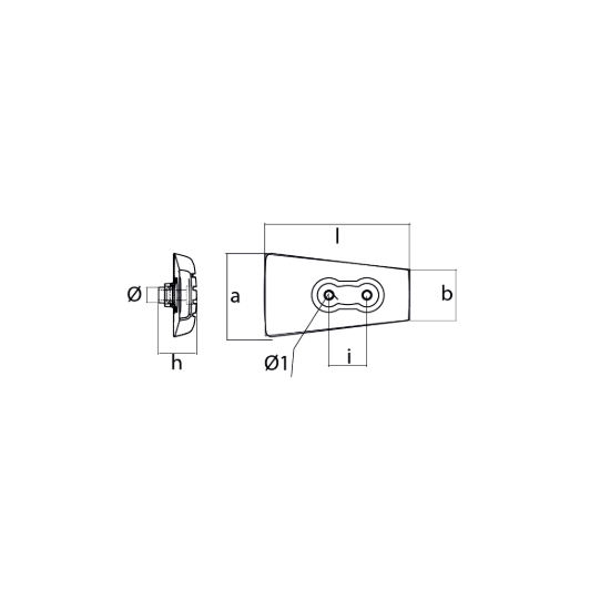 Volvo Penta cavitation plate for outdrive - Anodo per piede poppiero Volvo Penta
