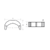 Johnson-Evinrude Halfmoon anode - Anodo per fuoribordo Johnson-Evinrude
