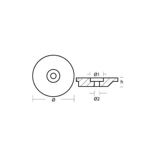 Johnson - Evinrude Gearcase anode - Piastrina per fuoribordo Johnson - Evinrude