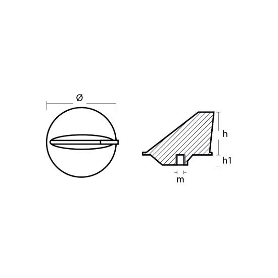 Yamaha Trim Tab anode - Pinna per fuoribordo Yamaha