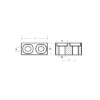 Yamaha Block for Engine bracket - Cubo per motori Yamaha