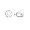 Yamaha Small anode for crankcase cylinder - Anodo interno per motore Yamaha