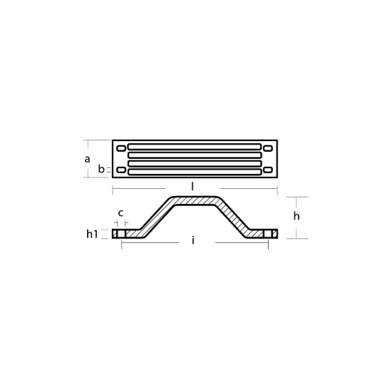OXE - DIESEL Transom bracket anode - Andoo per supporto motore Oxe Diesel