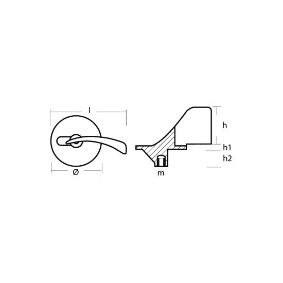 Selva trim tab anode - pianna per Motori Selva