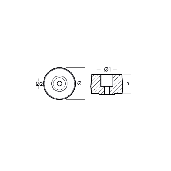 Castoldi anode small washer for engines - Rondella piccola per motori Castoldi