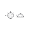 Kamewa small washer anode - Rondella piccola per motori Kamewa