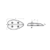 Plate for Flaps OVAL 112x66x19 H.C.40