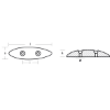 Plate for Flaps OVAL 146x40x22 H.C. 52