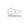 USA plate series - tear drop 136X58X14 H.C.41