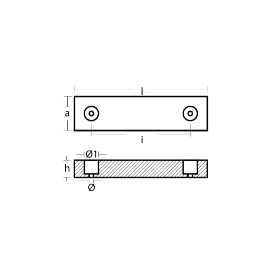 Plate for Flaps  217x60x30 H.C.160