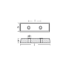 Bennet trim tab anode sold in pair with hardware