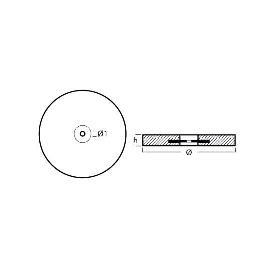 Disc anode for Hull and Stern 230*30mm