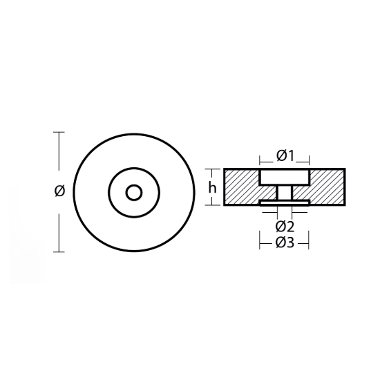 Disc anode for Stern 140*35mm