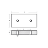 Bolt-on anode for Hull 400x80x30 H.C. 250