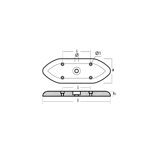 USA plate 232X83X17 H.C.97,2