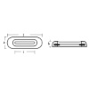Bolt-on bar anode UK TYPE - Fairline 200x65x32  H.C.110