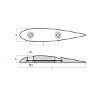 Bolt on anode Naca series 510X106X53 H.C.230