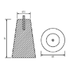 Hang on Zinc anode 2,5kg cable lenght 6mt