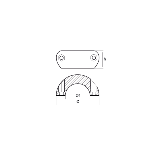 Shaft collar naca profile Ø 25,4mm