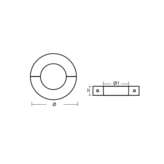 Large size  Shaft collar Ø 115mm