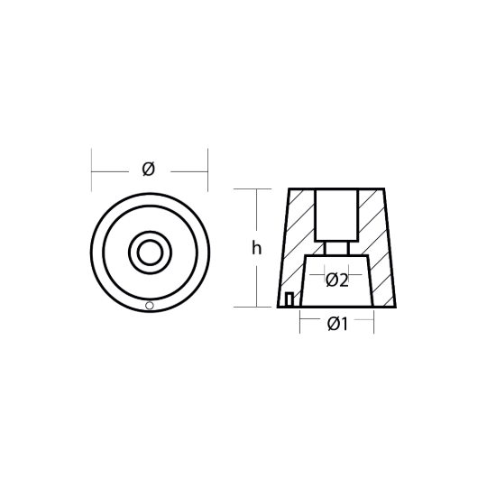 Reggiani prop nut shaft Ø35