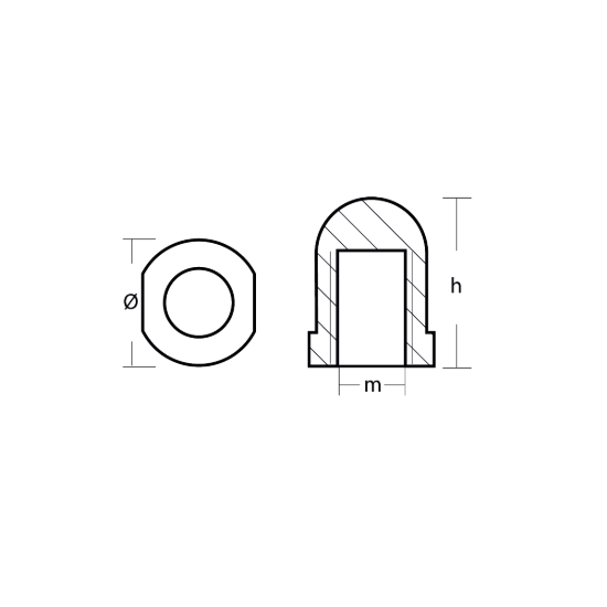 Propeller Nut internal thread 27X1,5