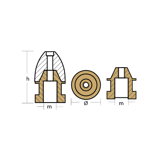 RIVA PROP NUT COMP. Ø 35-50 26x2