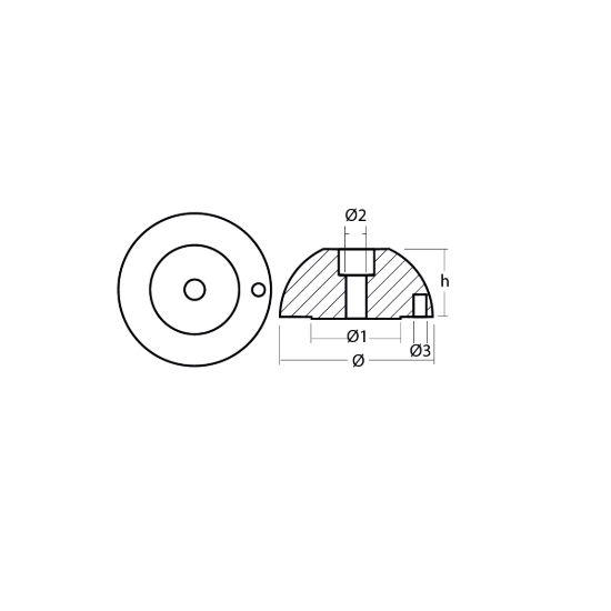 J-prop propeller nut Ø80
