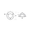 Compatible Max Prop - 3 holes propeller anode Ø150