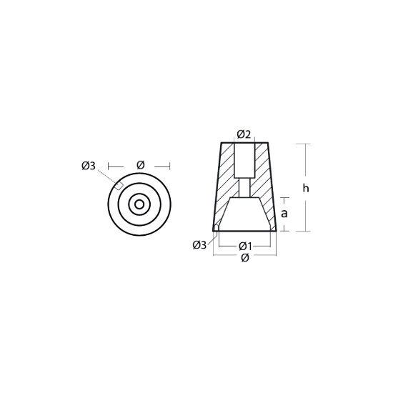 Ferretti propeller anode  Ø51
