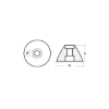 Sidepower - Sleipner propeller nut Ø25,6 H.15