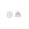 BCS conical propeller nut with stainless steel insert Ø 84 H.52