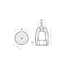 Propeller nut USA type , replacement zinc only