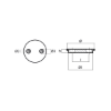 Mercury/Mercruiser Gear Housing  anode - Anodo mercury Mercruiser per scatola ingranaggi