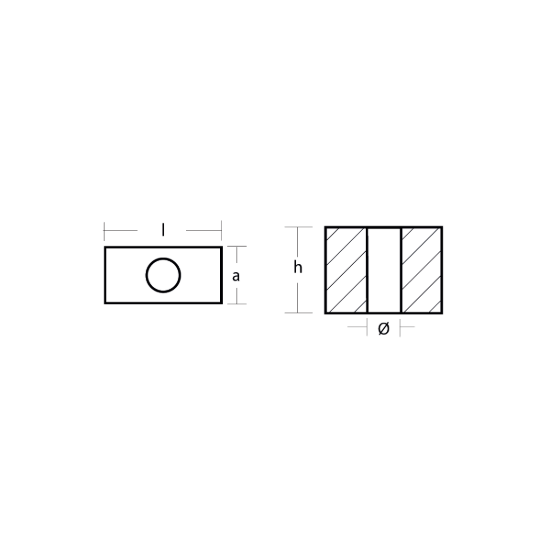 Mercury/Mariner cube anode - Anodo a cubo Mercury
