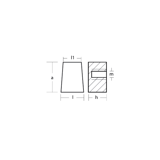 Parsun cube anode with hole - cubo con foro per motori Parsun