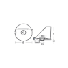 Tohatsu trim tab anode - Pinna per motori Tohatsu