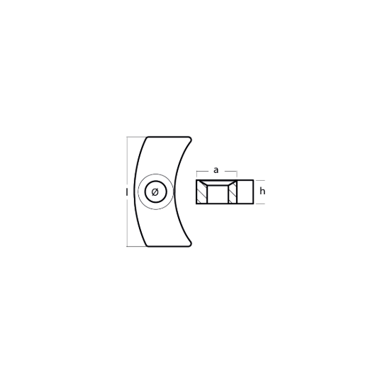 Volvo adapter plate for split rings saildrive 120