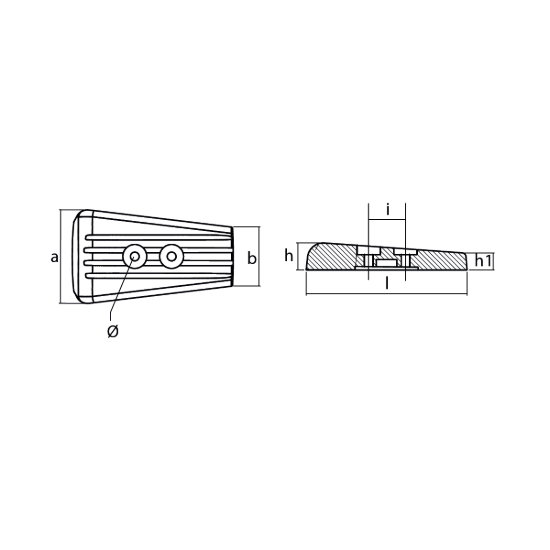 Volvo Penta cavitation plate for outdrive - Anodo per piede poppiero Volvo Penta