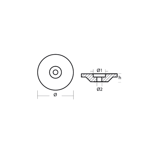 Yamaha round plate for engines - Piastrina per motori Yamaha