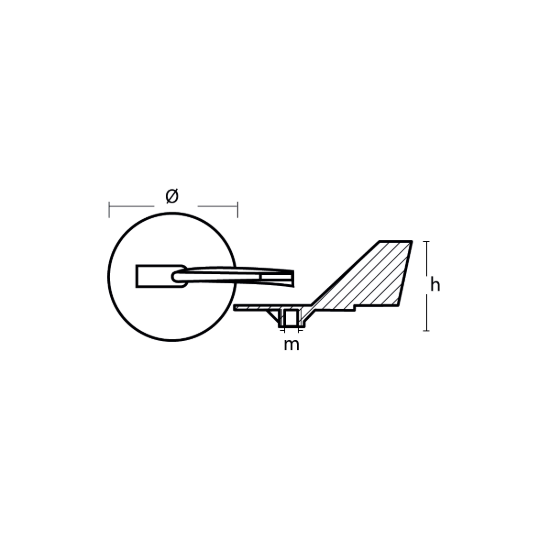 Yamaha Trim Tab anode - Pinna per fuoribordo Yamaha