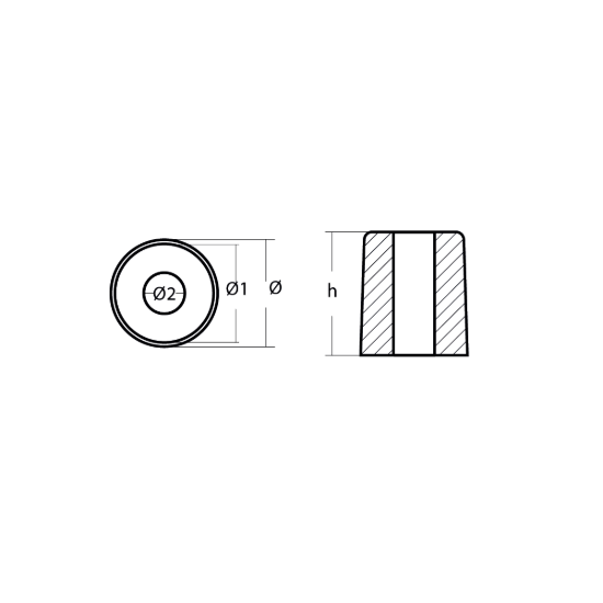 Yamaha Small anode for crankcase cylinder - Anodo interno per motore Yamaha