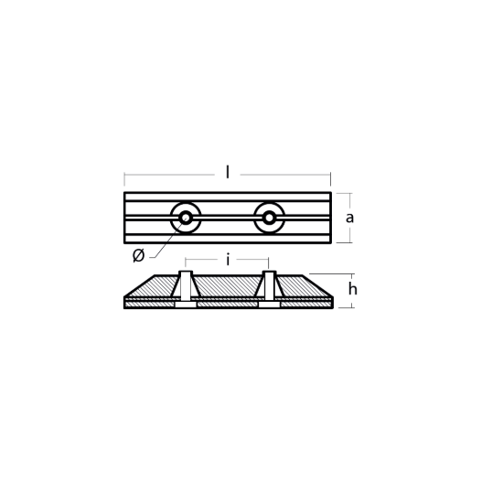 Yamaha anode plate for sterndrive - Placca per piede Yamaha